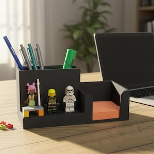 LEGO-Compatible Desk Organizer & Mini-Figure Display