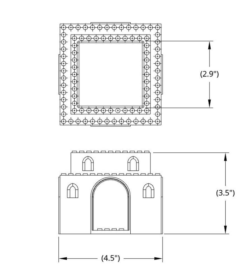 LEGO Compatible Castle Planter with Minifigure Display image 5