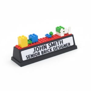 Personalized LEGO-Compatible Desk Nameplate | 3D Printed, Two-Line Text image 6