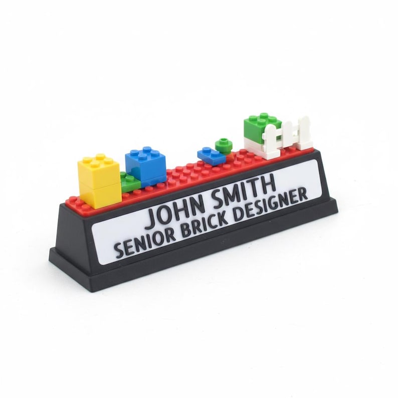 Personalized LEGO-Compatible Desk Nameplate | 3D Printed, Two-Line Text image 6