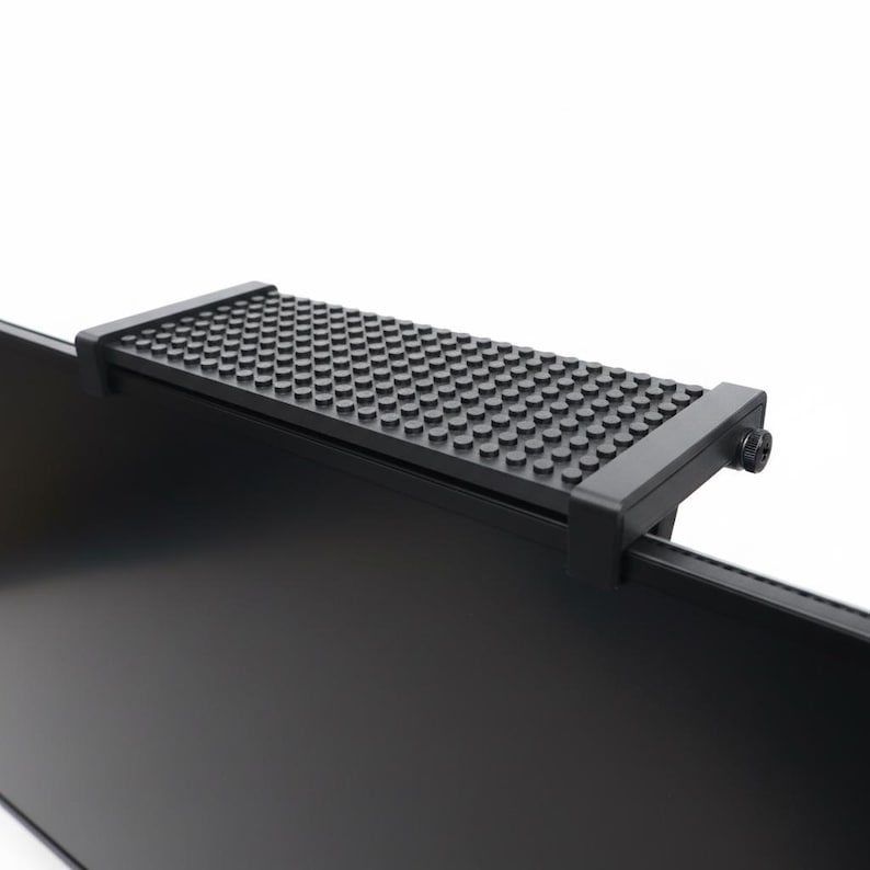 LEGO® - Compatible Monitor Shelf - Universal Fit Clip-On Screen Shelf for Minifigs, Webcam & Desk Decor image 8