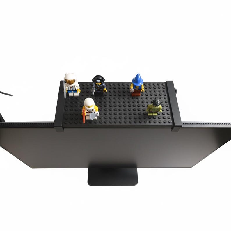LEGO® - Compatible Monitor Shelf - Universal Fit Clip-On Screen Shelf for Minifigs, Webcam & Desk Decor image 9