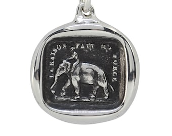 Strong & Noble Elephant Wax Seal Pendant