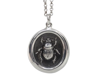 Scarab Beetle Wax Seal Pendant