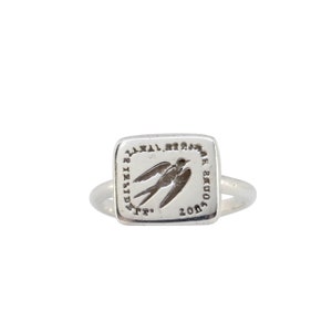 Faithful Swallow Intaglio Ring