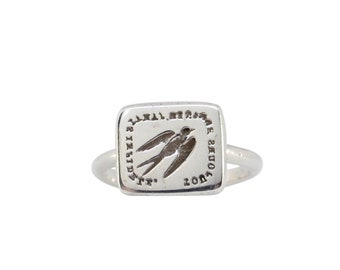 Faithful Swallow Intaglio Ring