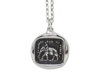 Strong & Noble Elephant Wax Seal Pendant