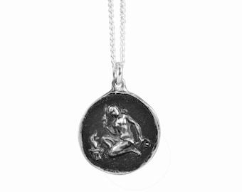 Virgo Zodiac Coin Pendant