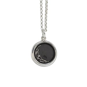 Waning Crescent Moon Wax Seal Pendant