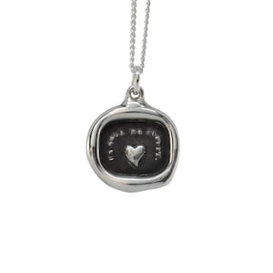 One Love- Heart Wax Seal Pendant