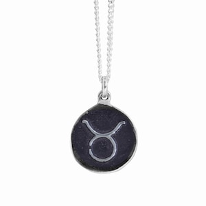 Taurus Zodiac Symbol Coin Pendant