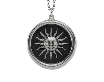 Smiling Sun Large Wax Seal Pendant