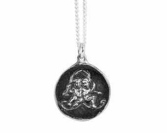 Gemini Zodiac Coin Pendant