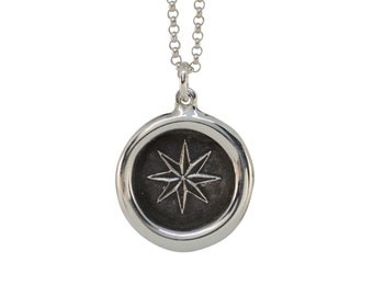 Origami Star Wax Seal Pendant