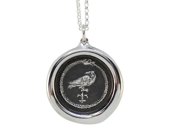 The Ouroboros & Raven Wax Seal Pendant