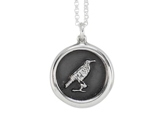 Crow Wax Seal Pendant