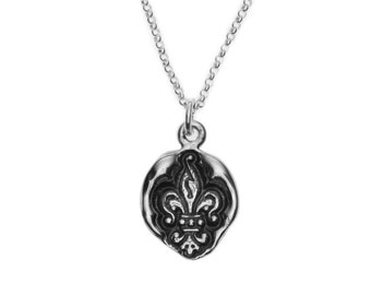 Fleur De Lis Wax Seal Pendant