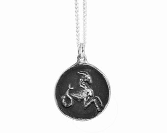 Capricorn Zodiac Coin Pendant