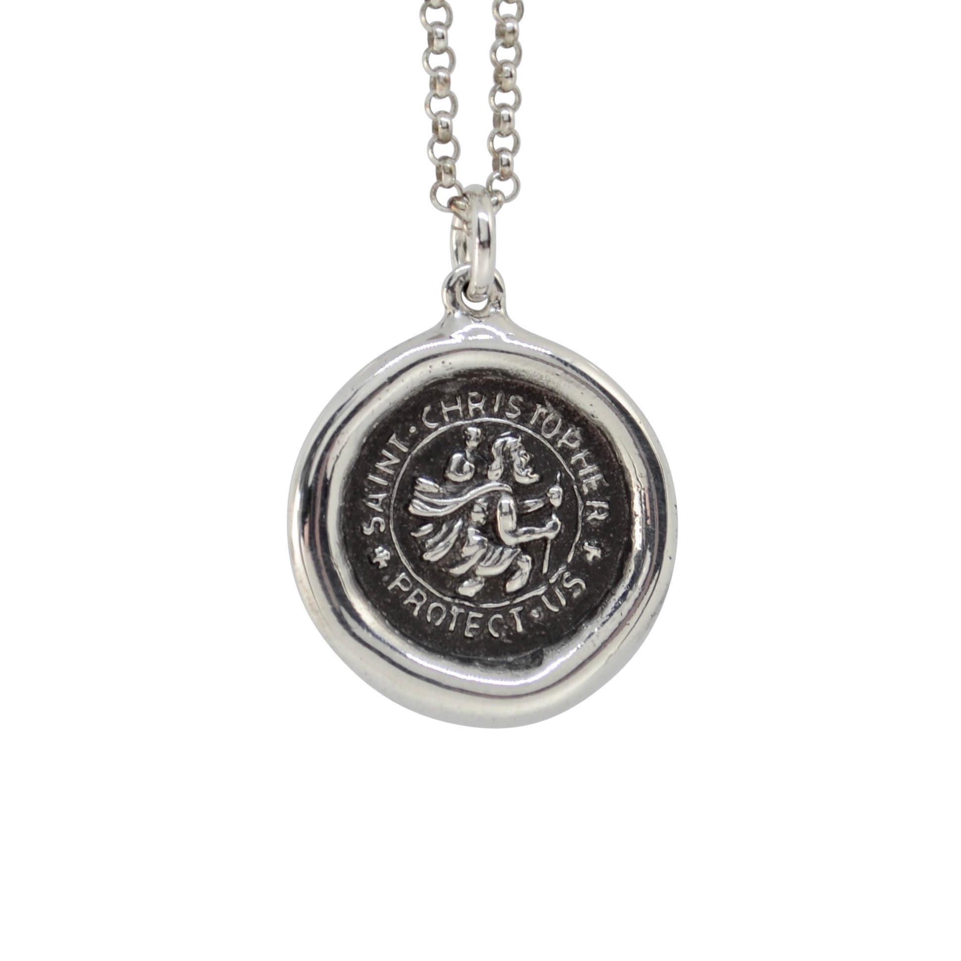 Patron of Safe Travel Saint Christopher Religious Medal Necklace -  Walmart.com