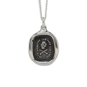 Skull & Crossbones “Not Afraid of Love” Wax Seal Pendant