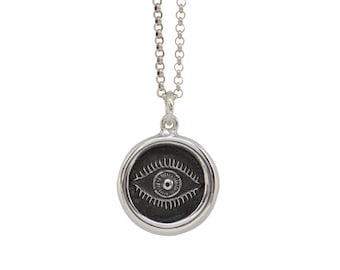 Evil Eye Wax Seal Pendant- Round