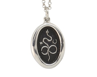 Celestial Infinity Snake Wax Seal Pendant