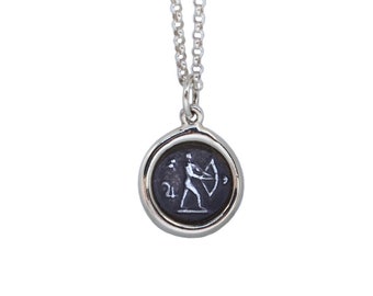 Sagittarius Zodiac Mini Wax Seal Pendant