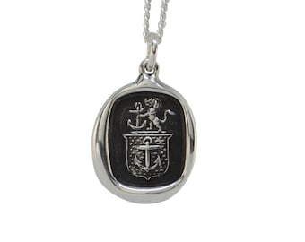 Nautical Lion Crest Wax Seal Pedant