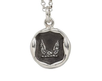 Pair of Wings Crest Wax Seal Pedant