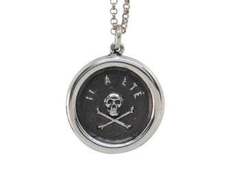 MEMENTO MORI Skull & Crossbones- Wax Seal Pendant