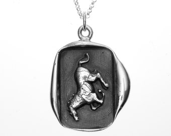 Running Stallion Wax Seal Pendant