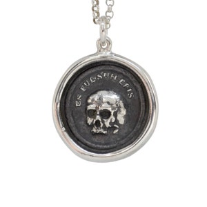 MEMENTO MORI SKULL- Round Wax Seal Pendant