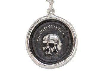 MEMENTO MORI SKULL- Round Wax Seal Pendant