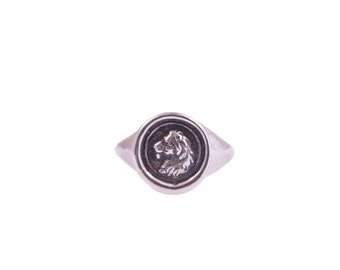 Lion Wax Seal Signet Ring