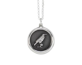 Crow Wax Seal Pendant