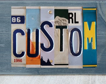 Custom License Plate Signs - Personalized