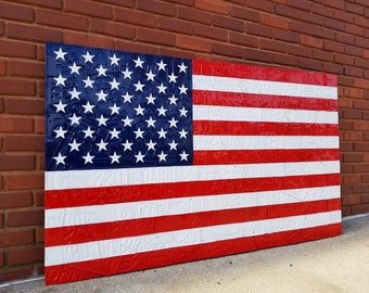 United States Flag- Handcrafted from US License Plates
