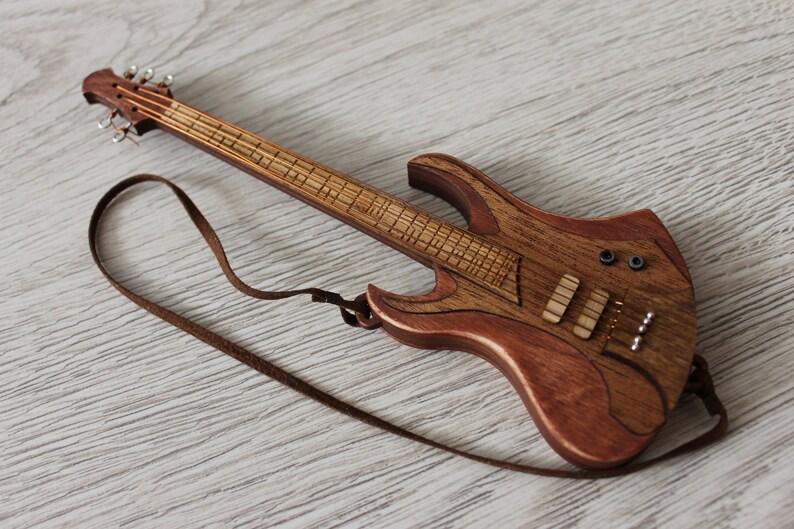Bass guitar TOY miniature replica present Etsy