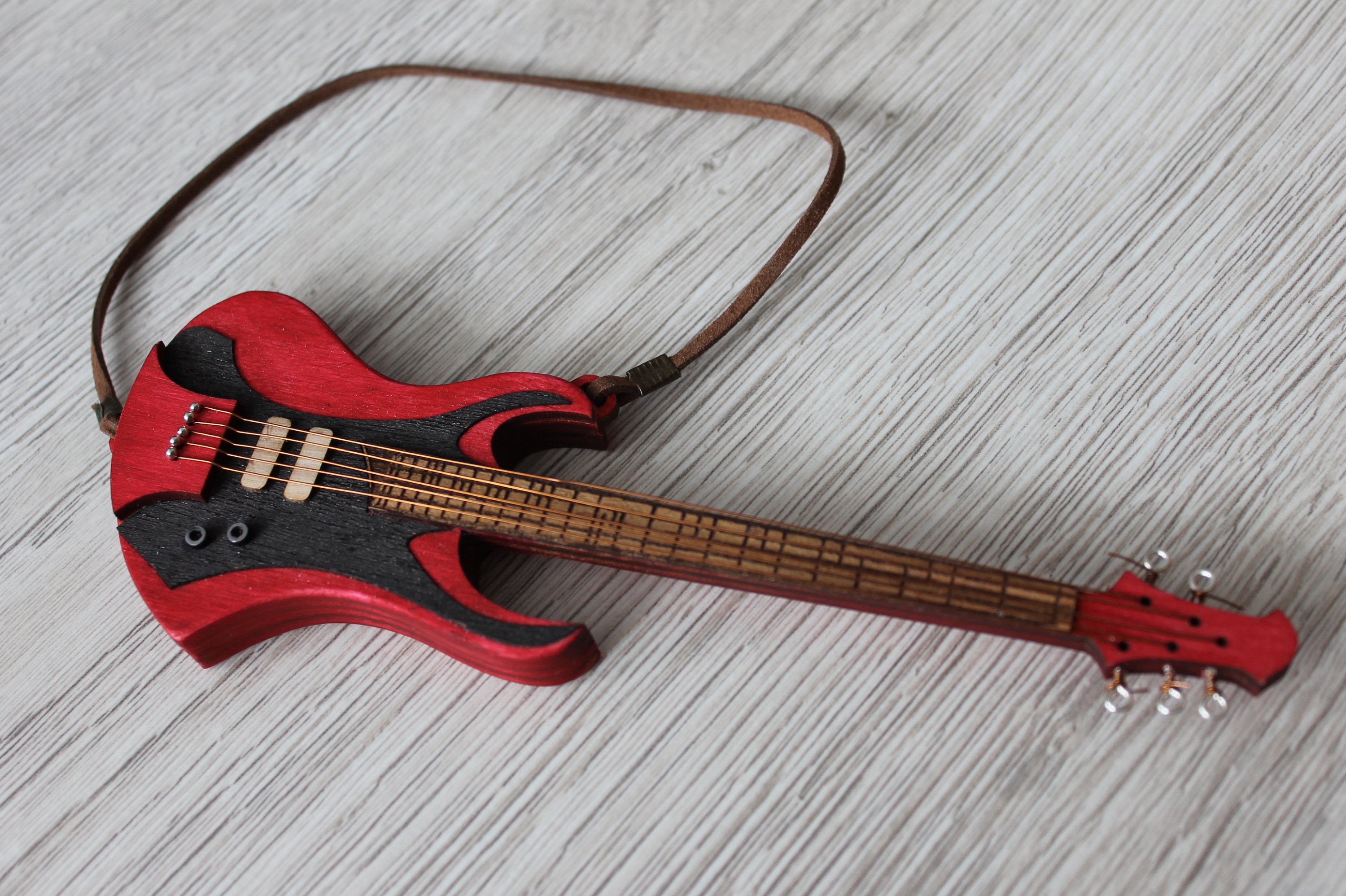 Bass Guitar TOY Miniature Replica Present Etsy
