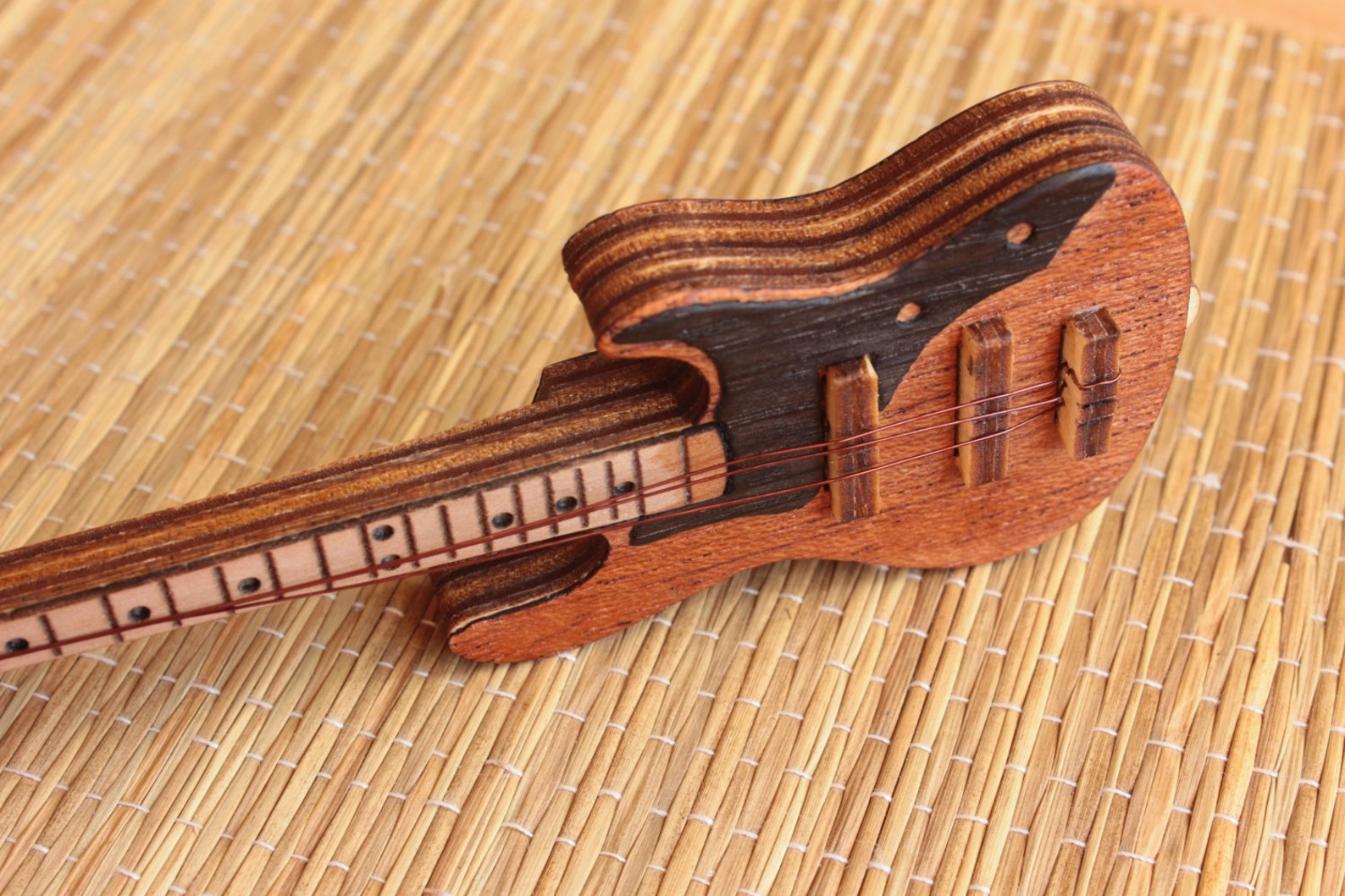 Bass guitar TOY miniature replica present Etsy