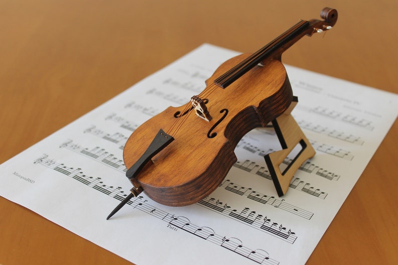 Cello TOY Miniature Musical Instrument Present Christmas Etsy