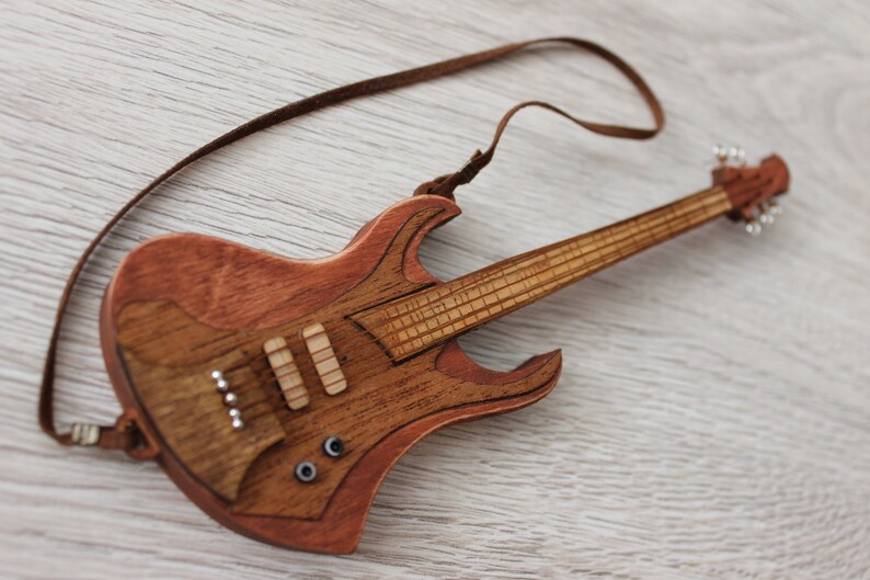 Bass guitar TOY miniature replica present Etsy