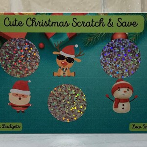 Adorables cartes de Noël à gratter et à épargner - Faibles revenus - plastifiées