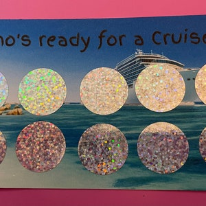 Qui est prêt pour une croisière ? Cartes d'épargne individuelle à gratter - Laminées