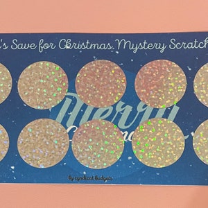 Carte mystère à gratter « Lets save for Christmas » - plastifiée