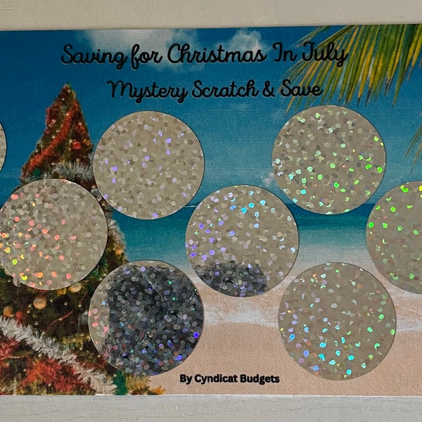 Christmas In July Mystery Scratch and Save- Laminated