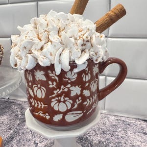 Fake  Pumpkin Spice Latte in Fall cup