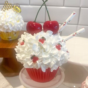 Fake Cherry cupcake