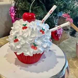 Fake Cherry cupcake