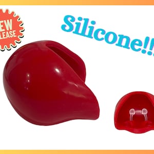 Remastered Sillycone Joan Mankin | 100% Silicone Self-Attaching Red Clown Nose | No Glue No String| Handmade Performance-Quality Nose